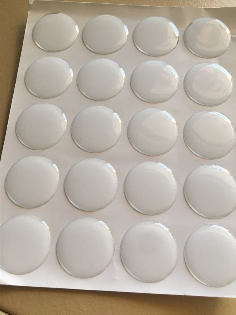 MEYA Set of 100pcs Clear Crystal Resin Dot Adhesive Stickers 1" Circle for Pendants,Crafts,Scrapbooking 3D Epoxy Dome Sticker - Image 3